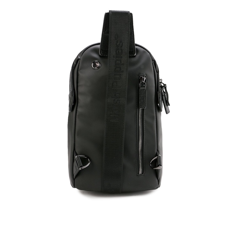 TAS SELEMPANG PRIA HUSH PUPPIES SLING CHEST BAG ORIGINAL HITAM BLACK HM002