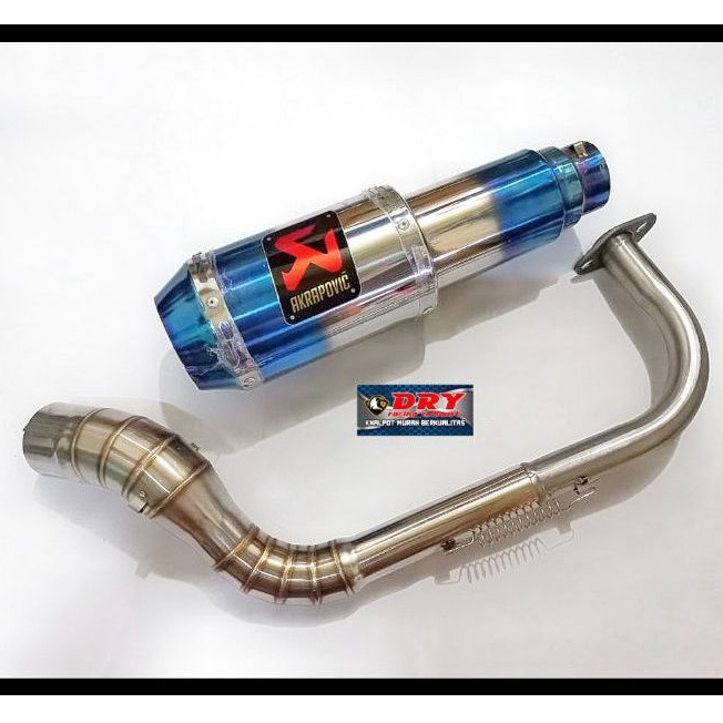 KNALPOT AKRAPOVIC GP M1 BLUE NMAX AEROX VARIO BEAT SCOOPY MIO ADV PCX