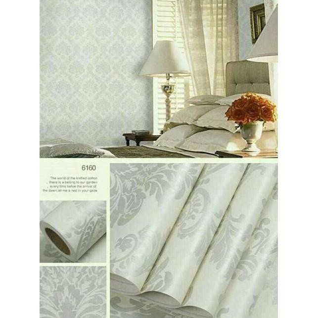 WALLPAPER DINDING Motif BATIK SILVER EROPA VINTAGE WALLPAPER DINDING Motif BATIK SILVER EROPA VINTAGE