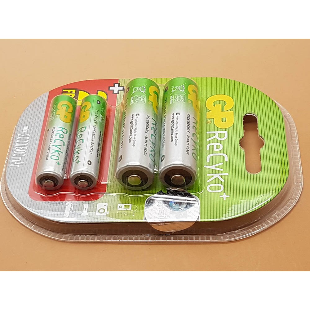 Baterai GP COMBO ReCyko AA 2000mAh + AAA 800mAh Rechargeable