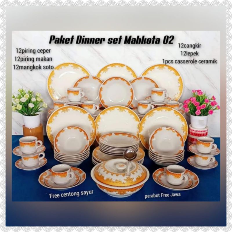 Dinner Set Mahkota Khusus Free Ongkir LAMPUNG