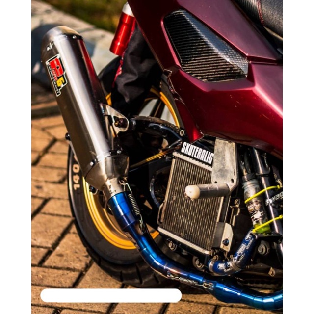 Knalpot Kapsul V1 Header Blue Yamaha Maxi,ADV 160 Pdw Racing Exhaust