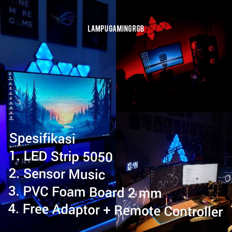 Lampu Gaming RGB/Lampu Led Light Panel Room/Lampu Hias/Lampu Kamar/Lampu Tidur