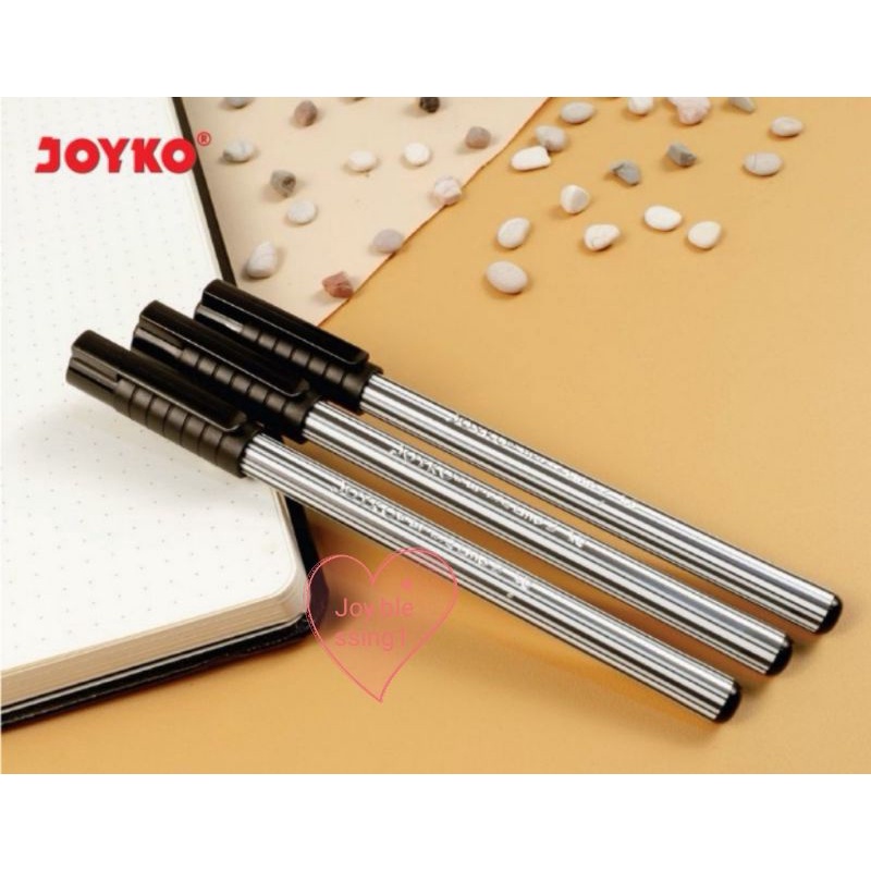 

(1 pak isi 6 pcs) PENA JOYKO/PULPEN HITAM 0.7 MM 1.0 MM