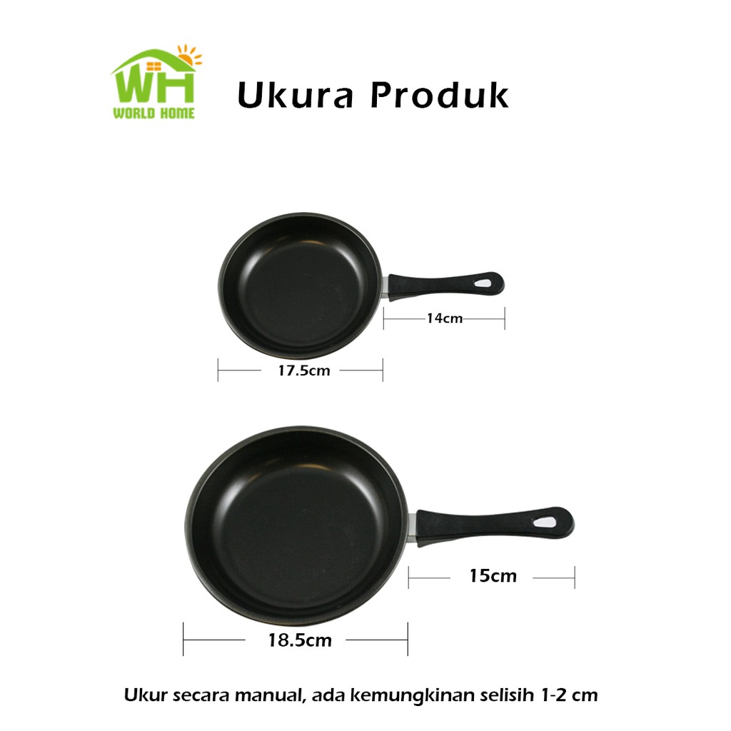 COD Termurah Wajan Telfon Fry Pan set 2 Pcs / Telfon Serbaguna / Teflon murah TG-10 WHFURNITURE