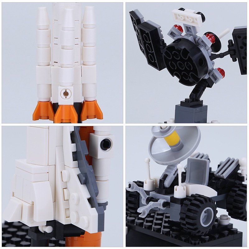 Mainan Lego 4 in 1 Bricks Astronot Roket Balok Susun Edukasi Anak DIY