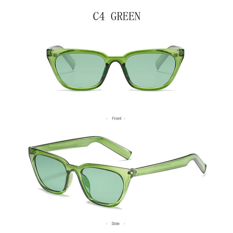 Kacamata Hitam Uv400 Model Mata Kucing Bingkai Plastik Gaya Klasik Vintage Untuk Pria Dan Wanita