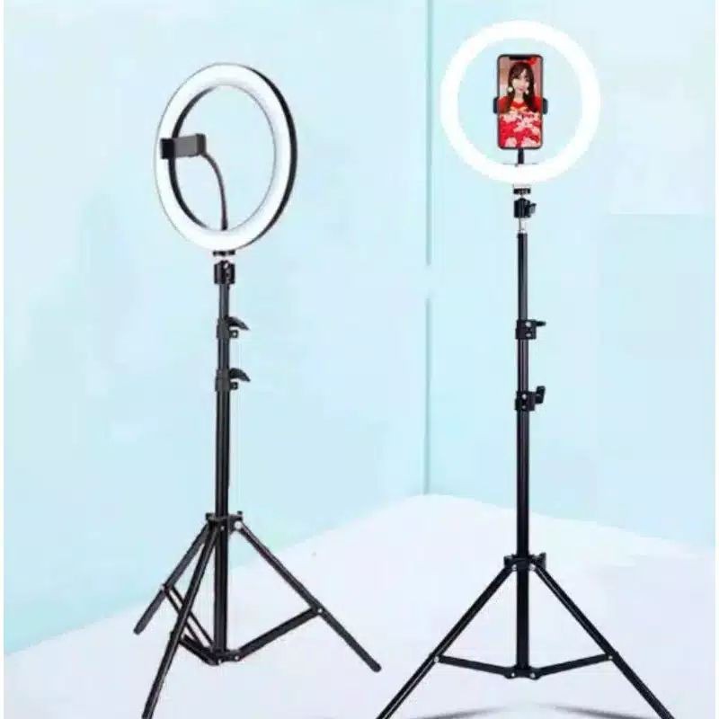 RING LIGHT LED 26CM Lampu 26 cm Make Up Lampu Ringlight Tripod 1,3Meter live