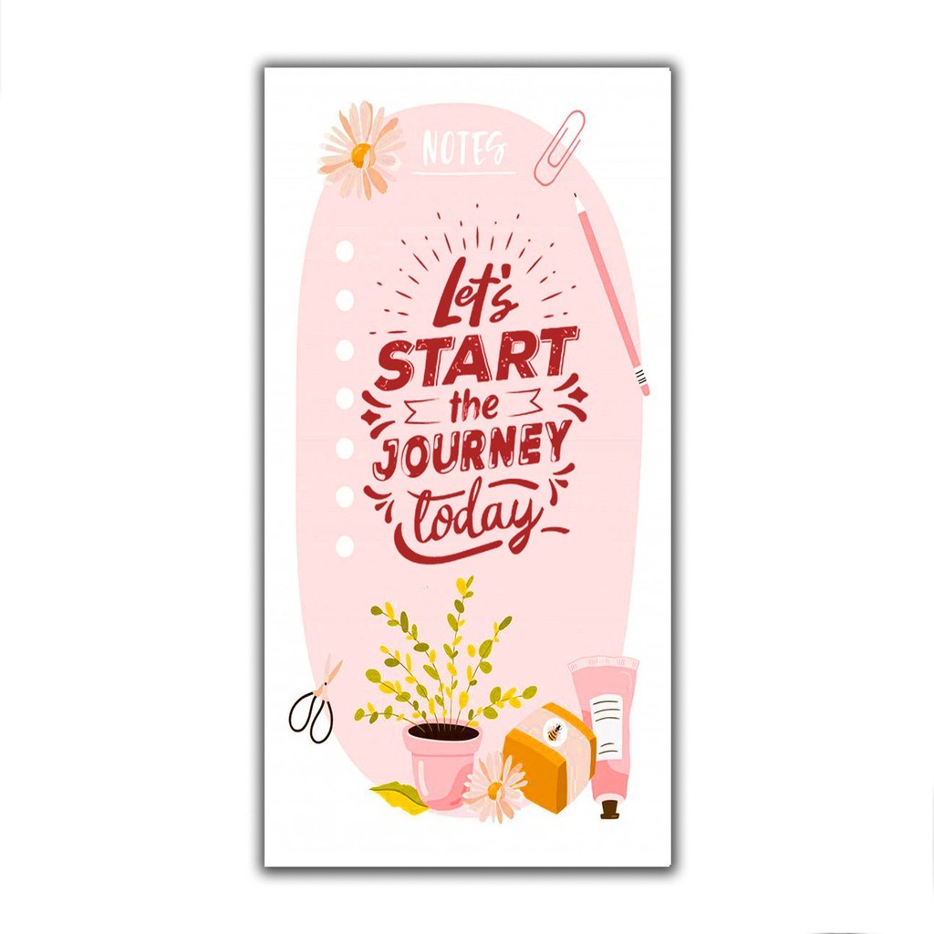 Ukran (18x30cm) pajangan hiasan dinding shabby Wallpaper Dinding LET'S START Ruang Tamu Dekorasi Kamar Tidur Motivasi Quotes Quote