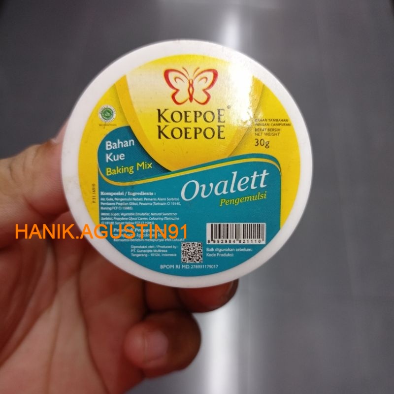 

Koepoe Koepoe Pengemulsi Ovalett Kupu 30 gr