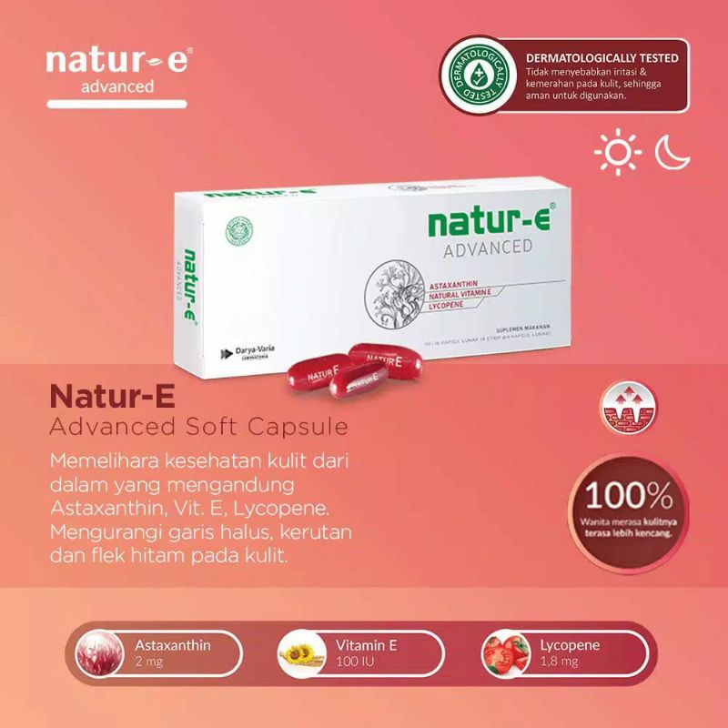 NATUR-E ADVANCED SOFT CAPSULE/VITAMIN NATUR-E ADVANCED 100% ORIGINAL