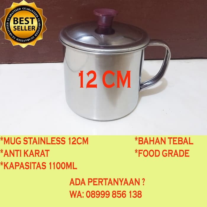 

GROSIR Mug 12cm Cangkir Gelas thai tea Stainless Mini Kopi Teh Kecil