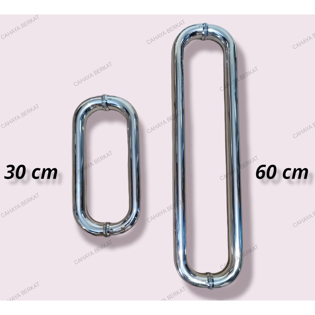 Handle Pintu Kaca / Aluminium Glatino Bahan Stainless 30 cm / 60 cm PROMO HARGA AGEN