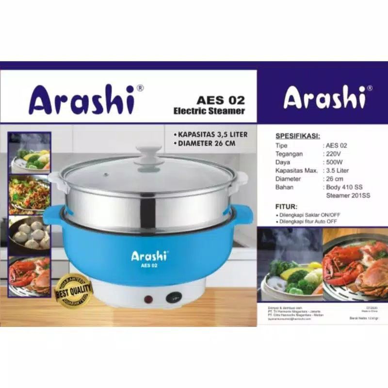 Star panci listrik besar 26 cm ARASHI -3,5liter masak goreng ngukus(harga termurah)