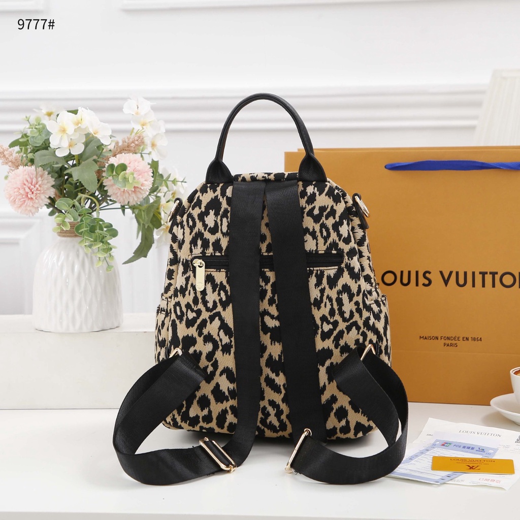 Leopard Backpack Shoulder Bag 3in1 #9777