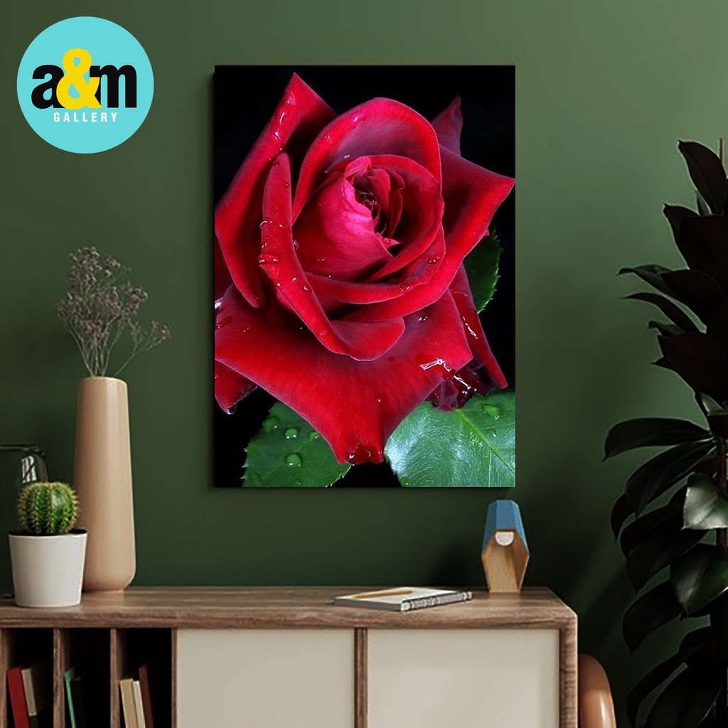 Hiasan Dinding Bunga Pajangan Dinding Ruangan Tamu Gambar Bunga Living Room Walldecor Flower - A&amp;M