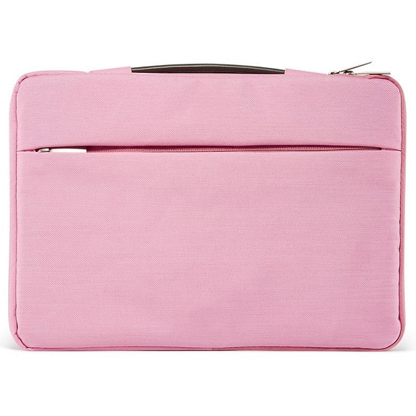 Tas Laptop Macbook Softcase Sleve Nylon Leather Strap 14 15 inch grey