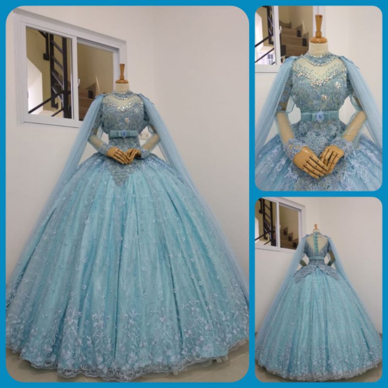 Gaun pengantin Kebaya Akad Ballgown Full Payet Premium Konveksi Langsung