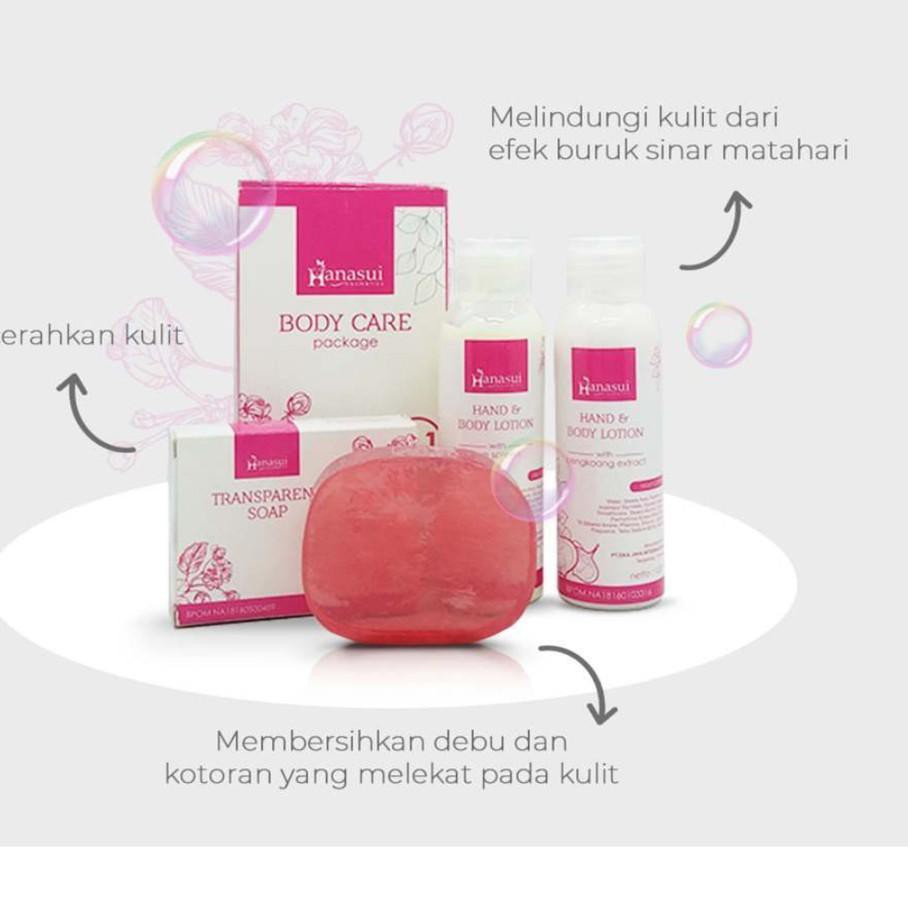 [ORI] HANASUI BODY CARE 3in1 Paket Lengkap untuk Perawatan Kulit Lebih Cerah Seketika | BPOM