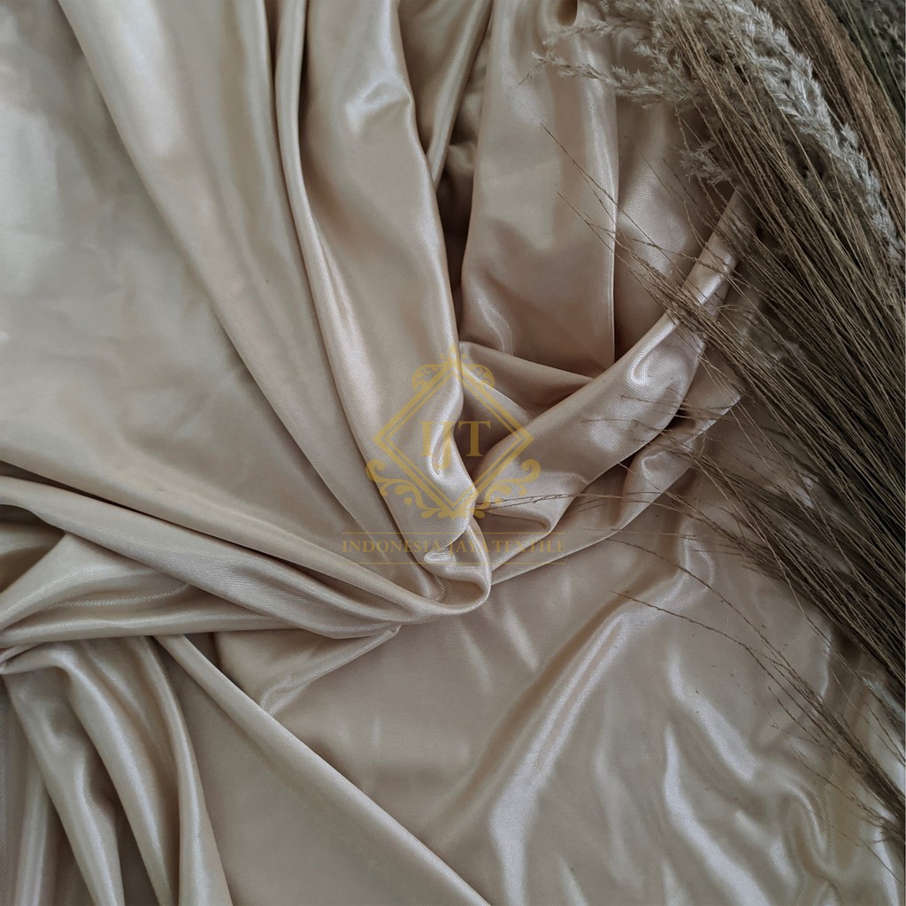 (HARGA PER METER) KAIN DEKORASI, FILAMIN, ABUTAI, KAIN DEKOR, HAIKIT, HYGET (WARNA 1)-Krem Susu/coksu