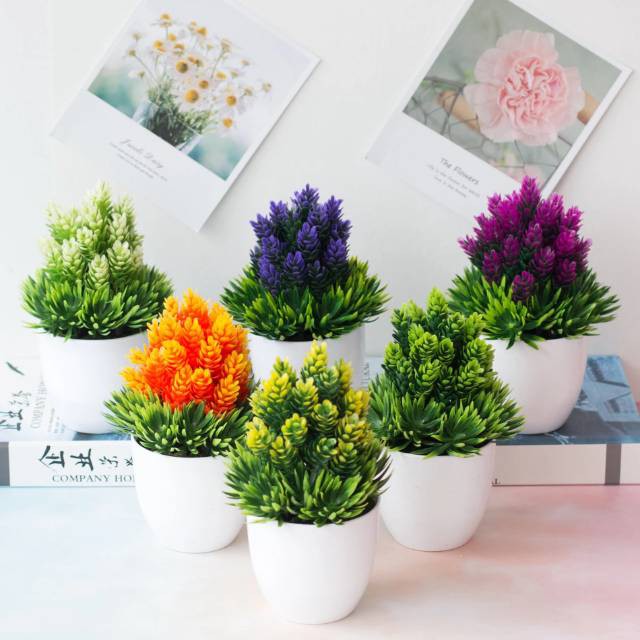 Bunga Tanaman hias Pot dan bunga plastik B hiasan artificial bonsai