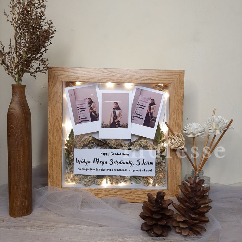 Mufesse - Lea Frame | Frame rustic | Kado unik aesthetic, kado wisuda, kado/gift buat guru/dosen