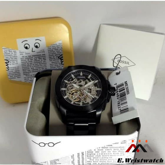 JAM TANGAN FOSSIL PRIA FOSSIL WATCH ME3080 AUTOMATIC BLACK GARANSI