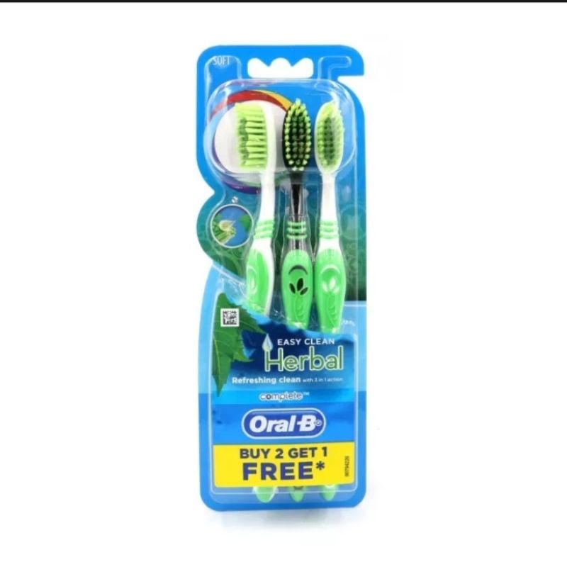 Oral B complete Easy Clean Herbal Soft 3s buy 2 get 1 free