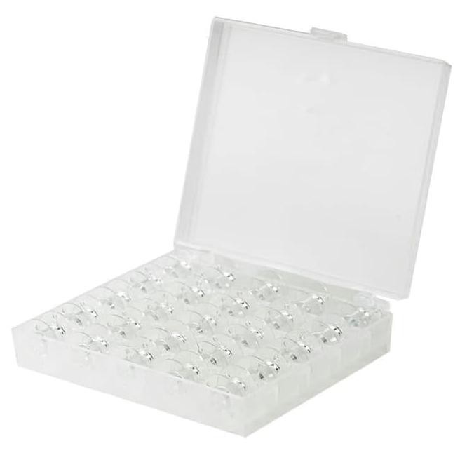 NEW ARRIVAL Bobbins/Spool Bening (+ box) Mesin Jahit Portable (Plastik)