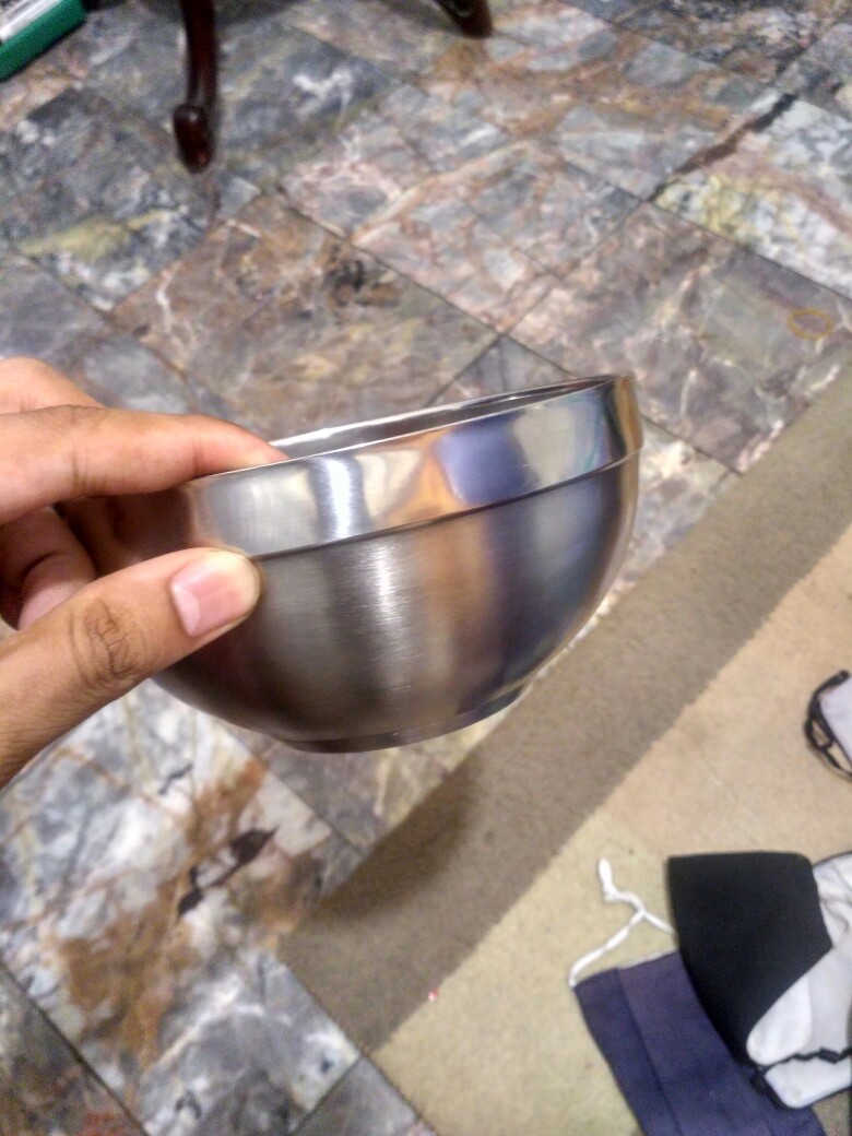 Mangkok Stainless Steel Anti Panas 2 Lapis Stainless Steel