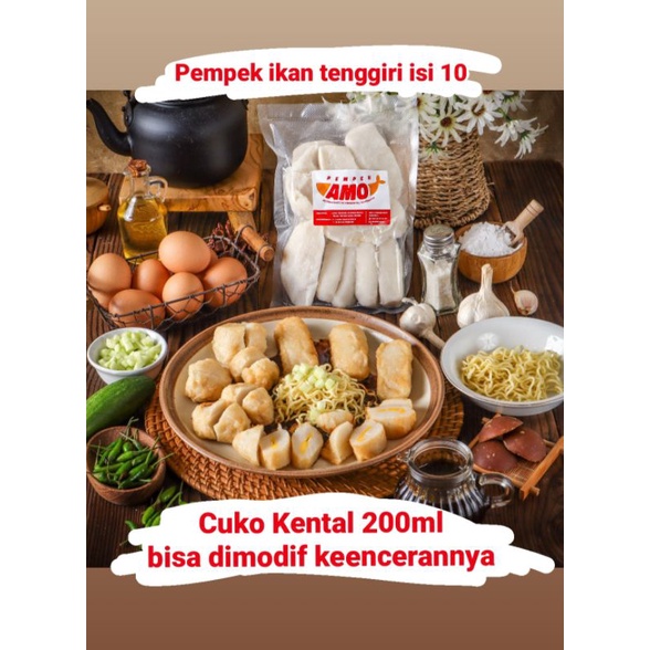 

Pempek tenggiri isi 10 cuko kental 200ml pempekamo