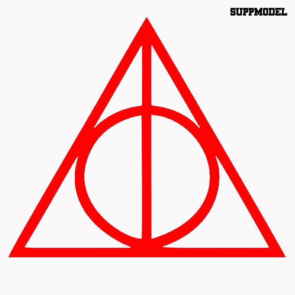 Stiker Reflektif Tema Harry Potter Deathly Hallows Untuk Mobil