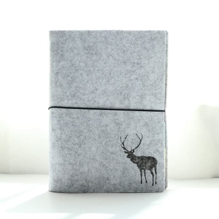 

em135 Buku Agenda Flannel Binder Ukuran A6 - Light Gray