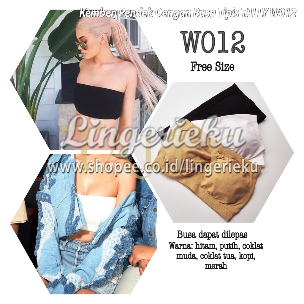 Tally W012 Kemben Fashion Wanita Dengan Busa Bisa Dilepas