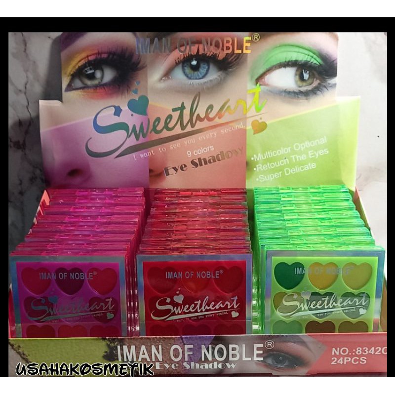 PROMO BESAR !!! EYESHADOW LOVE 9 WARNA SWEETHEART DARI IMAN OF NOBLE NO.8324C