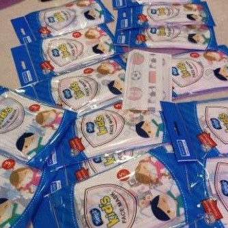 masker sensi anak kids headloop karakter 3play isi 5pcs original paprik