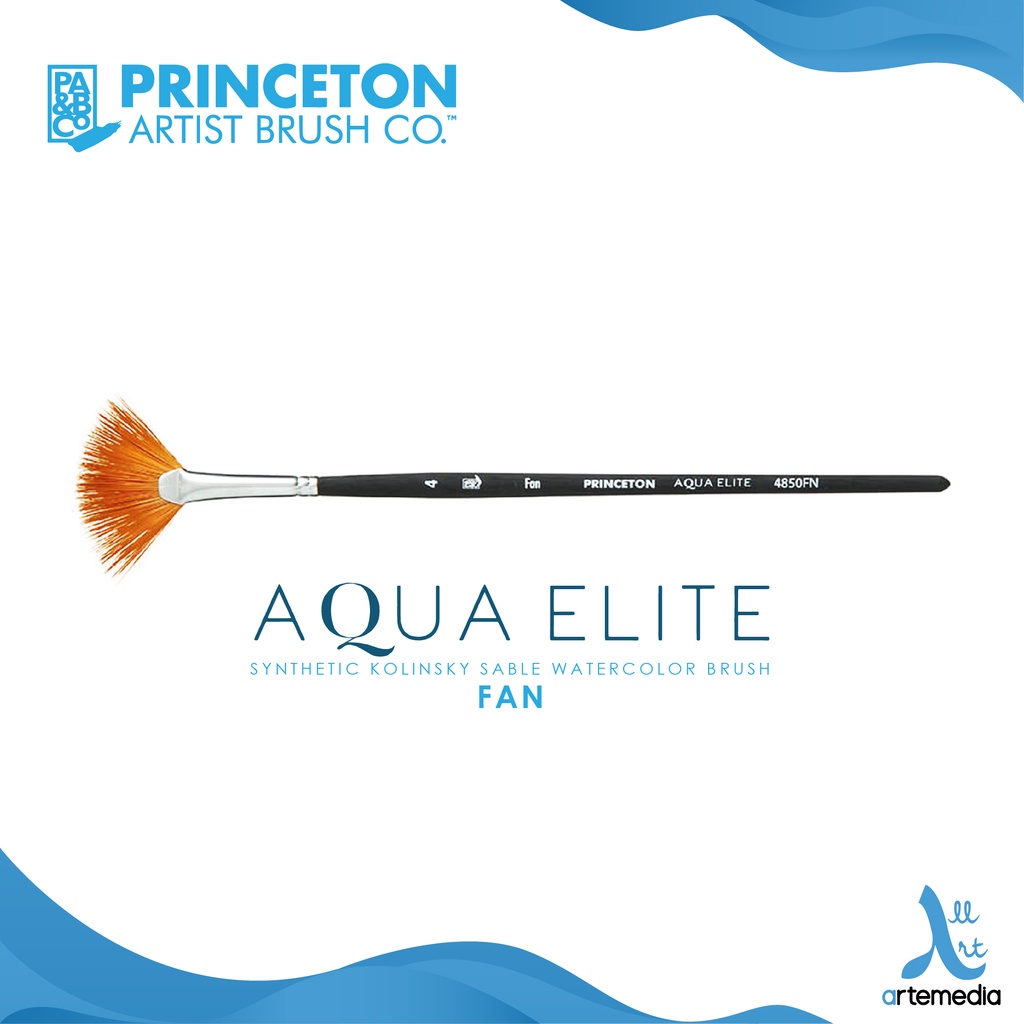 

Princeton Aqua Elite 4850FN Fan Synthetic Kolinsky Watercolor Brush Short Handle