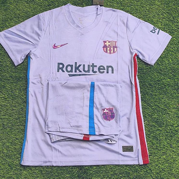 ♥ Jersey Sepak Bola Barcelona Away 2021 2022 Grade Ori Import Baju Barca Big Size Jumbo ➢