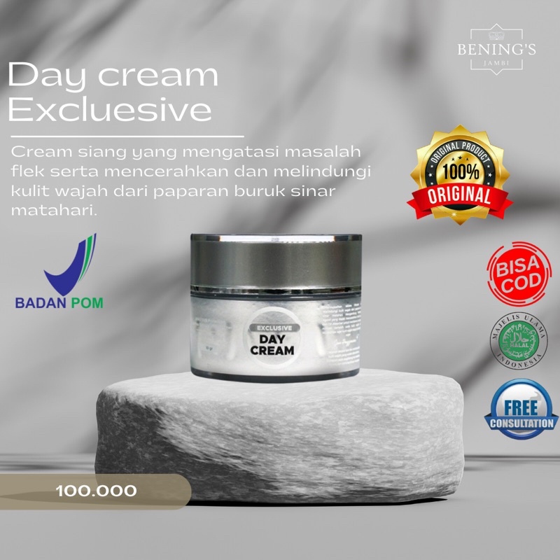 Exclusive Day Cream Benings Skincare by Dr Oky (Benings Clinic) Sodium Lactate, Soluble