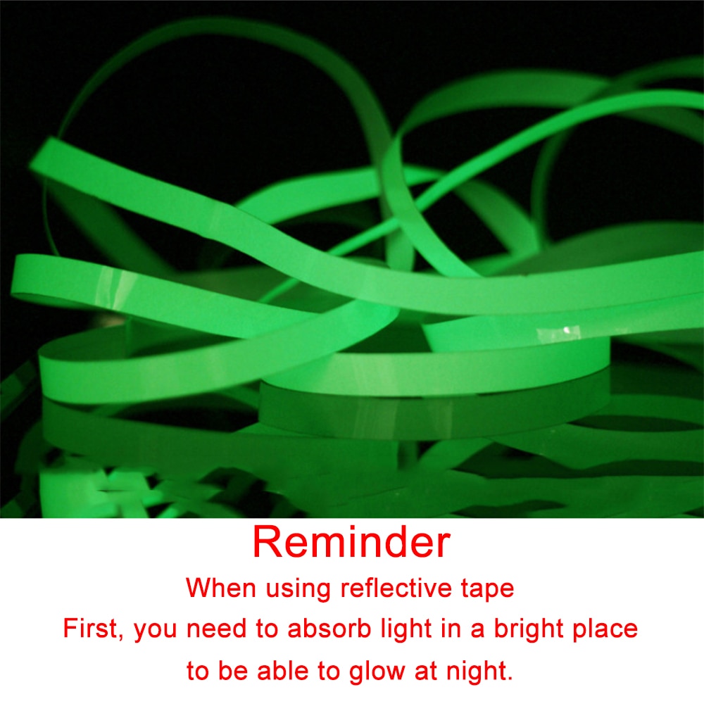 3meter Glow in The Dark Tape Fluorescent Luminous Neon Penanda Pengaman Darurat Tangga Tape Peringatan Panggung Selotip Selfluminous