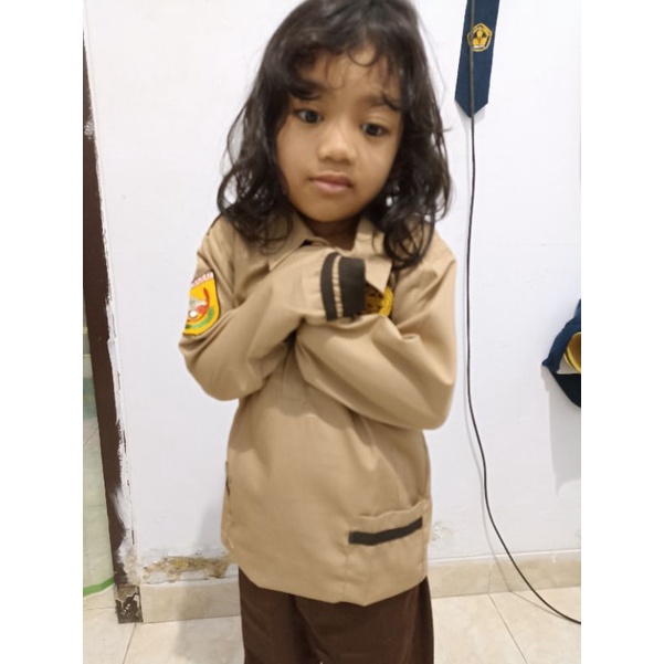 Baju Pramuka Panjang SD Siaga coklat susu