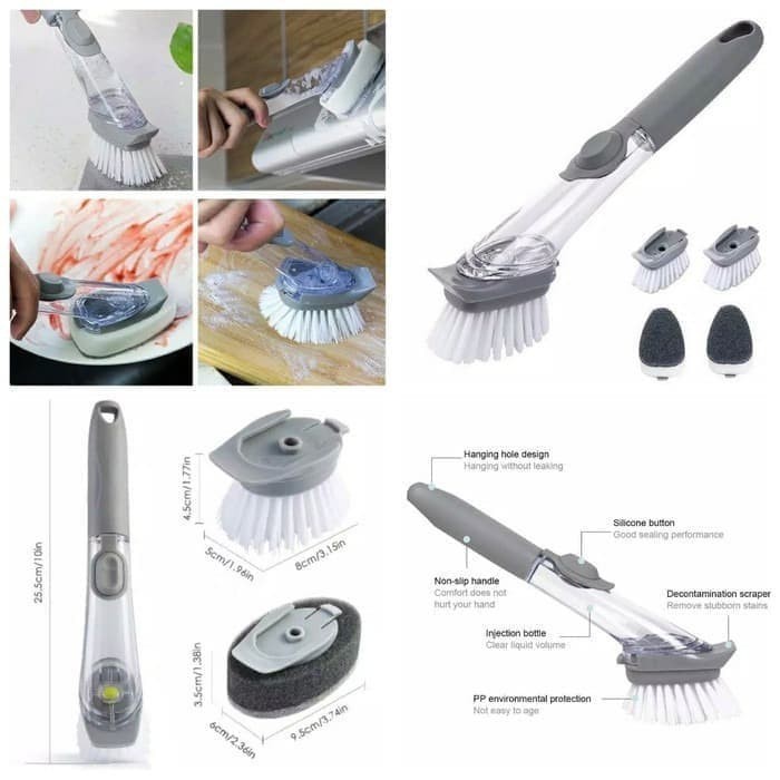 Alat Sikat Sabun Cuci Piring dan Panci Dispenser Sabun Otomatis⠀⠀