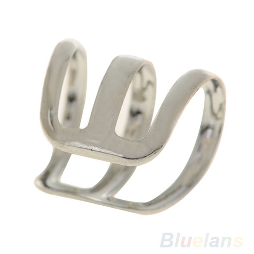 1 Pc Cincin Klip Telinga Model 3 Ring Adjustable Untuk Wanita