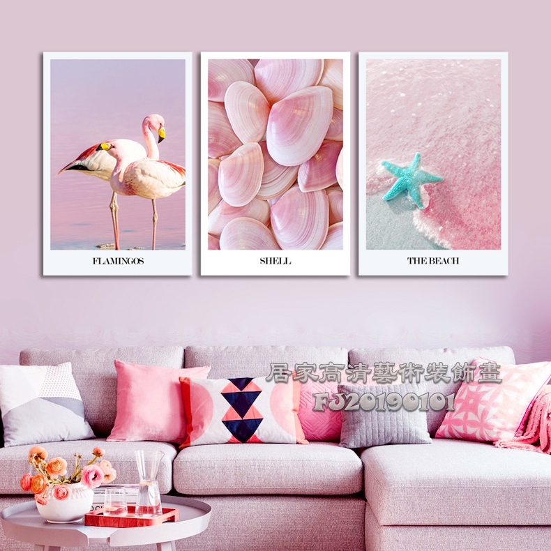 Bingkai Foto Dengan Bahan Kayu Dan Gambar Burung Flamingo Bintang