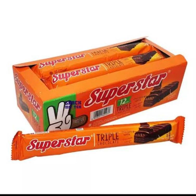 

[MI714] Roma Superstar Wafer Triple Chocolate Coklat Box Isi 12Pcs yuxn632