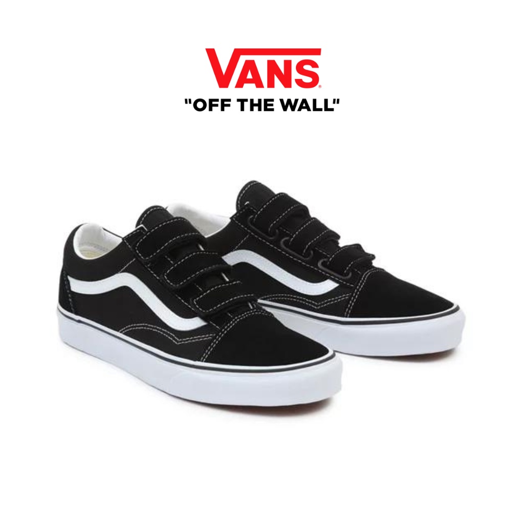 Jual Vans Old Skool Velcro Black White Classic Original | Shopee Indonesia