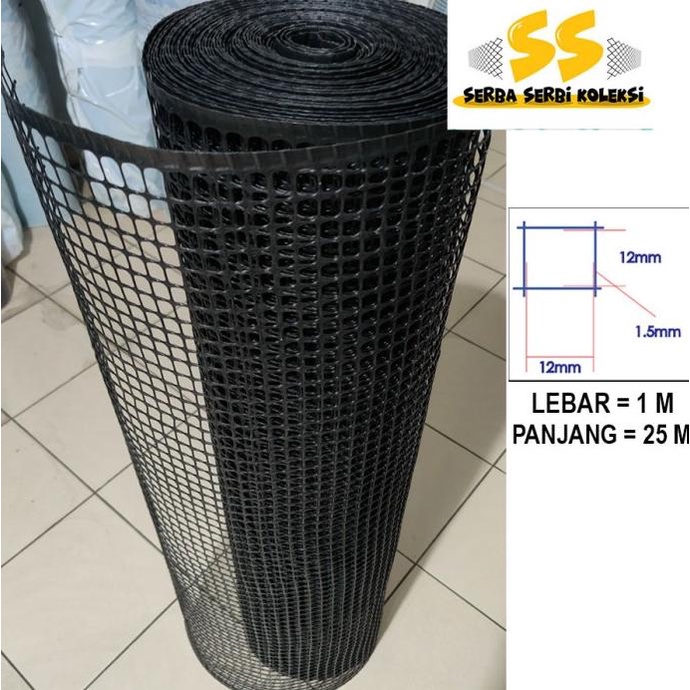 Kawat Jaring Plastik HDPE bentuk kotak 1/2 inch per ROLL