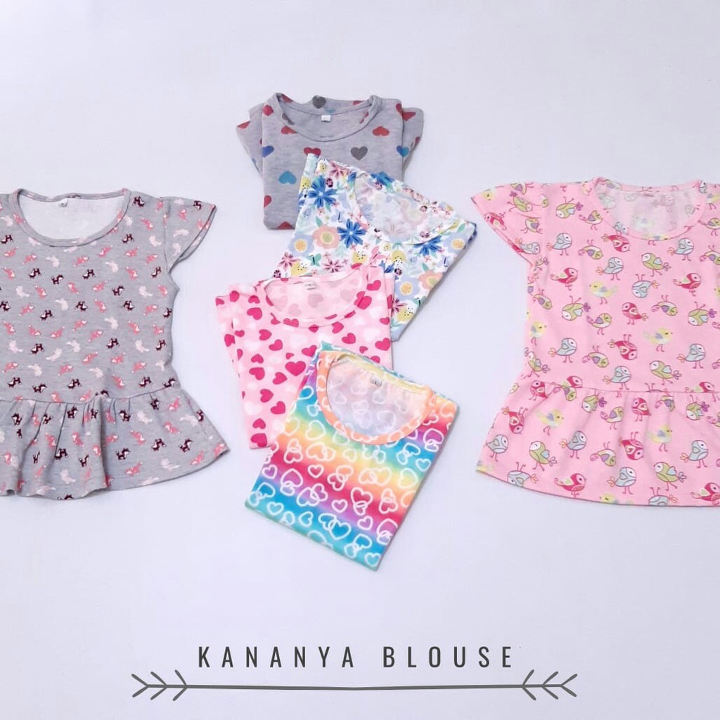 Baju Tunik Anak Lucu / Atasan Anak Kanaya Blouse/ Tunik Anak Lucu / Blouse Anak Rainbow/ Tunik Anak