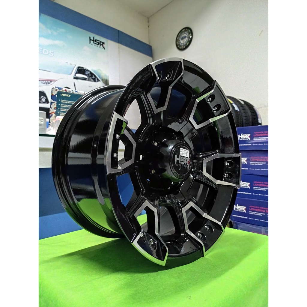 velg mobil HSR model offroad KOMO Ring 15 lebar 8 lobang baut 6x139,7 buat pajero fortuner