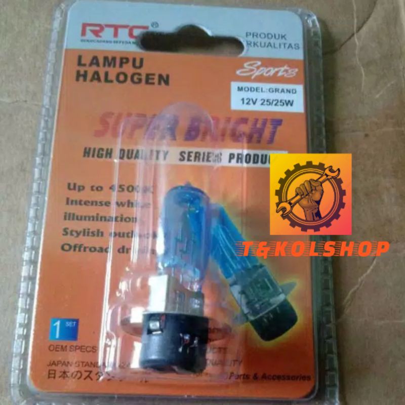 Bohlam lampu depan warna putih untuk semua motor mio beat vario Scoopy ALL MOTOR